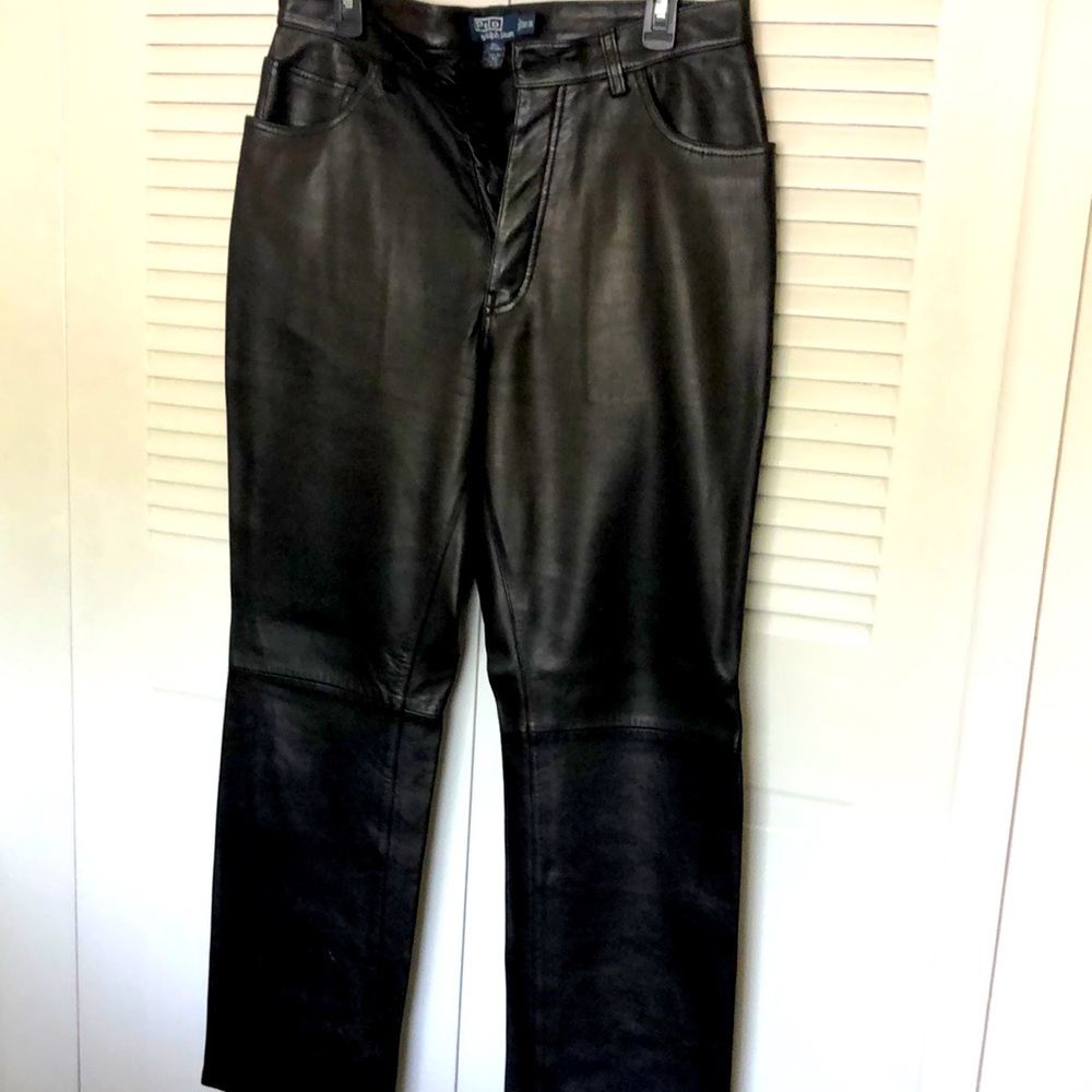 Men’s Ralph Lauren Polo black Leather jean 32/30